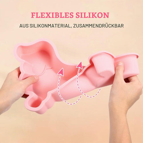 2 Stück Silikon-Kuchenform in Dackel-Hundeform Dackel Backform für Kuchen Muffin Laib Brot Toast Mousse Scone Cocktails Whisky Eiswürfelschale Tabletts Schokoladeform Keks Kuchendekoration