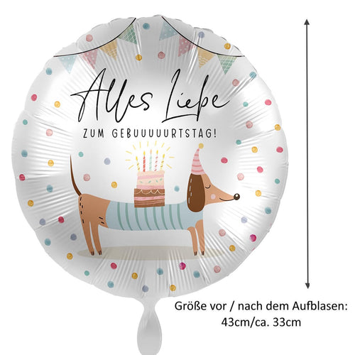 Folienballon Geburtstag Dackel – Alles Liebe Gebuuuurtstag