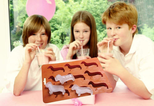 Dackel-Eiswürfelform aus Silikon – für 9 Dackel