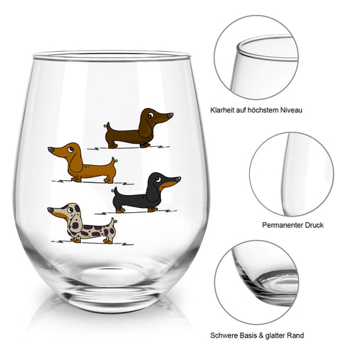 Dackel-Weinglas 520 ml von Joymaking