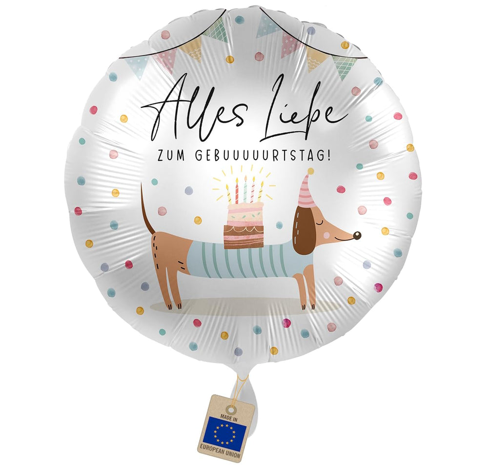 Folienballon Geburtstag Dackel – Alles Liebe Gebuuuurtstag