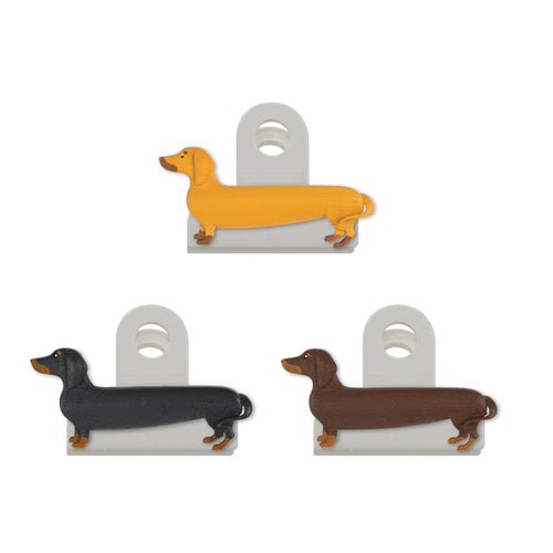 Kikkerland Dackel Bag Clips 3er Set