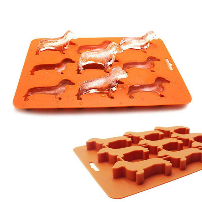 Dackel-Eiswürfelform aus Silikon – für 9 Dackel