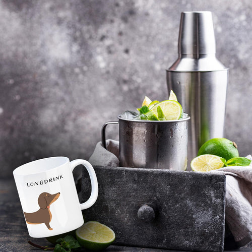 speecheese Dackel-Kaffeebecher „Longdrink“, ca. 300 ml