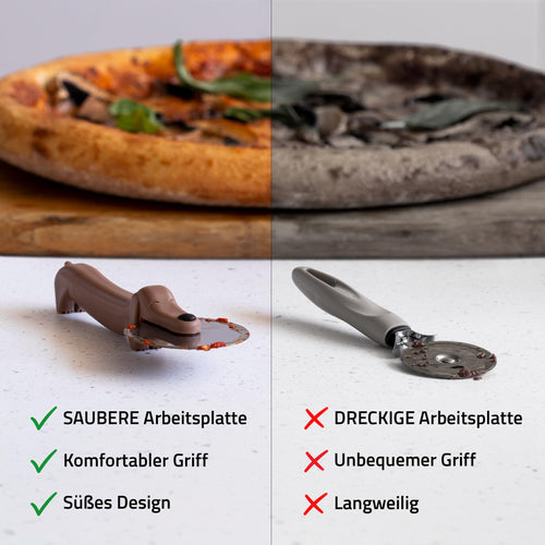 Puperoni Dackel-Pizzaschneider von PELEG DESIGN