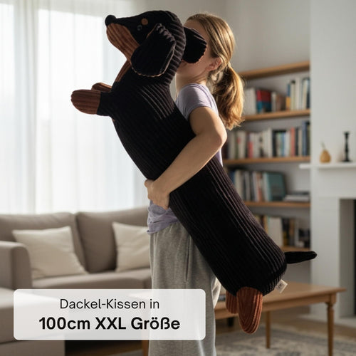 Walniverse XXL Dackel Kissen 1 Meter lang, als Geschenk oder Deko