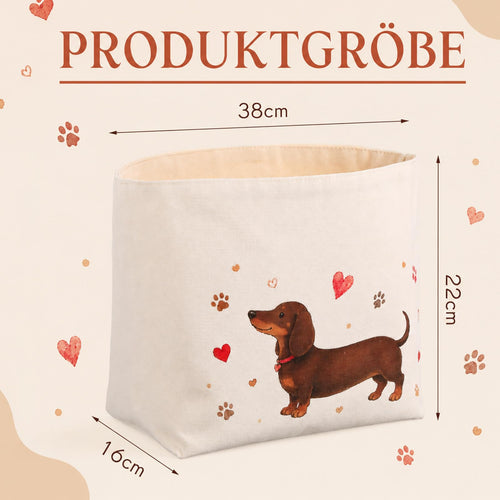 Dackel-Geschenkkorb aus Baumwolle von Xuniea
