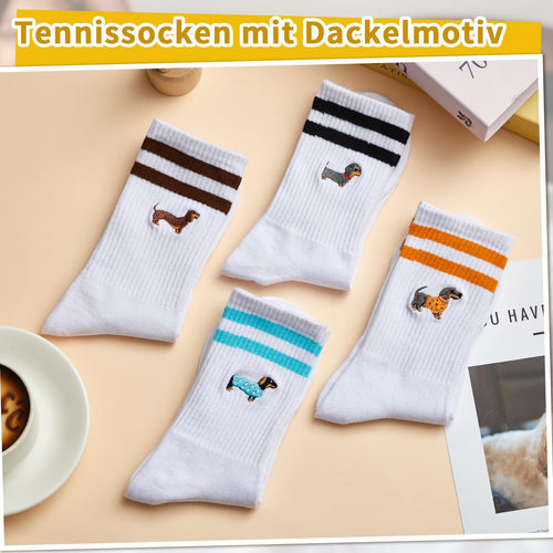 Dackel-Socken – 4 Paar in Größe 36–42 von Jadive
