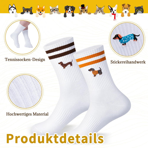 Dackel-Socken – 4 Paar in Größe 36–42 von Jadive