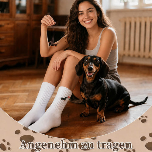 Dackel-Socken-Geschenkset mit Anhänger von MOAZIFI