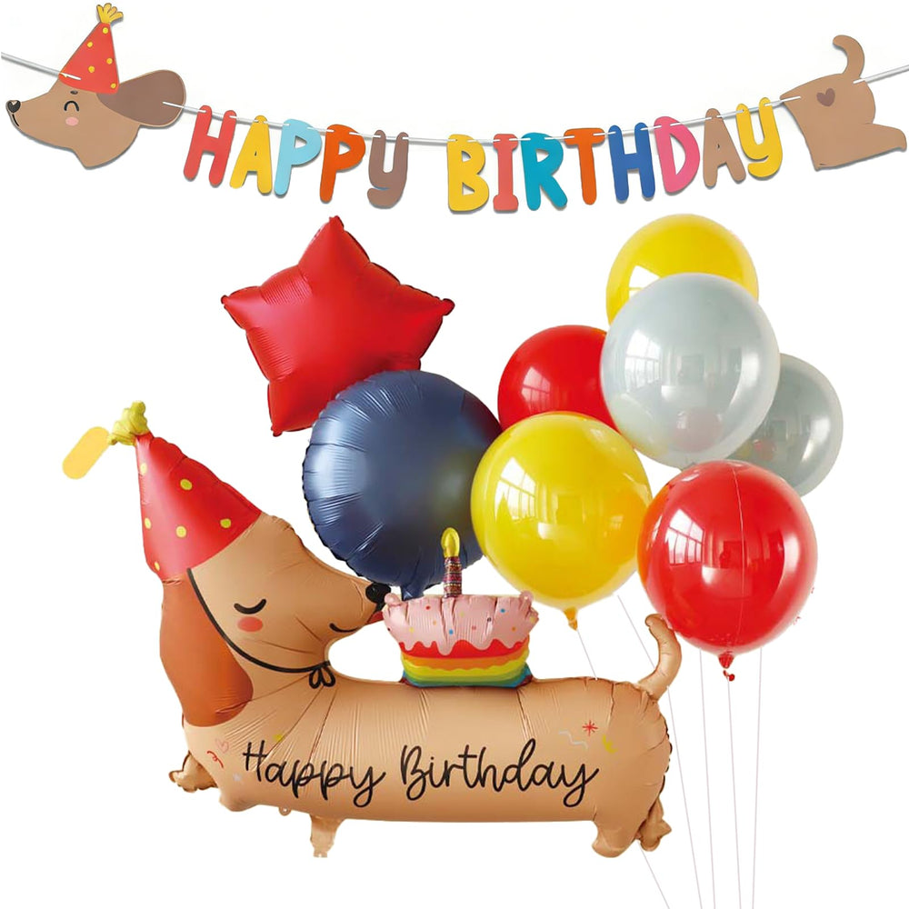 Dackel-Ballonset Happy Birthday von DuoLiAnLiang
