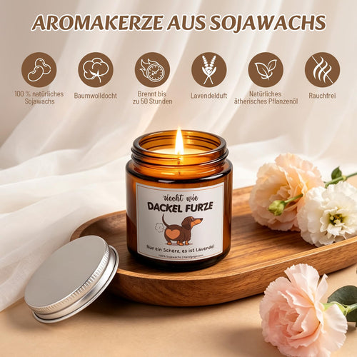 Dackel-Geschenkset mit Tasche, Glas und Accessoires