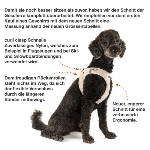 curli Clasp Air-Mesh Hundegeschirr, Moss, Größe M