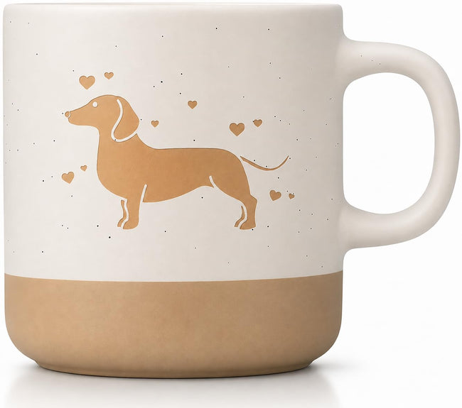 PIujsym Dackel-Tasse mit Gravur, 360 ml