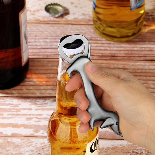 LKKCHER Niedlich Dackel Geschenke, Lustig Dackel Flaschenöffner, Dackel öffner Deko Dackel, Geburtstagsgeschenk Weihnachten Valentinstag Dackel Geschenke für Männer Frauen Dackel Fans, Silber