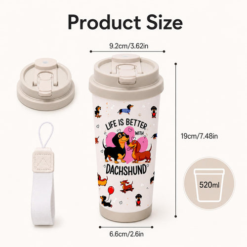 Velvahue Dackel-Thermobecher, 520 ml