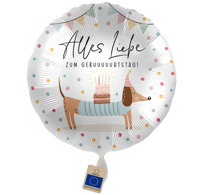 Folienballon Geburtstag Dackel – Alles Liebe Gebuuuurtstag