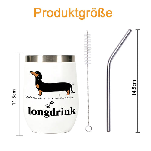 trabag Dackel-Thermobecher mit Deckel, 350 ml