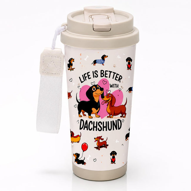 Velvahue Dackel-Thermobecher, 520 ml