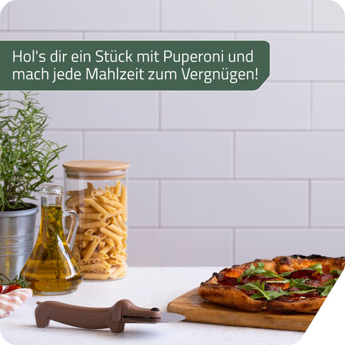 Puperoni Dackel-Pizzaschneider von PELEG DESIGN