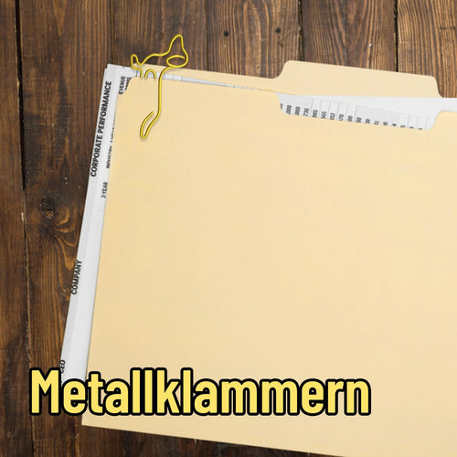 Dackel Büroklammern 50er Set - Dackel Merch, Goldene Dachshund Klammern als Dackel Geschenk, Niedliche Dackel Deko fürs Büro, Büro Accessoires für Hunde Liebhaber