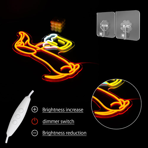 LMSIGNLY Dachshund Neon Schild für Wand Dekor Dackel LED Neon Licht Bar Neon Lichter Bier LED Neon Schilder für Haustier Shop Bar Pub Party Hund Liebhaber Dackel Geschenke Dachshund Christmas Decor