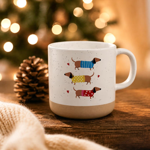 Dackel-Tasse in Beige, 360 ml von Joymaking