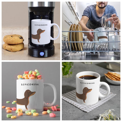 speecheese Dackel-Kaffeebecher „Longdrink“, ca. 300 ml