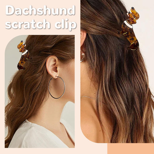 LunarCharm Dackel Haarklammer Set mit Geschenkbox - Niedliche Tier Haarspangen aus Acetat für Mädchen