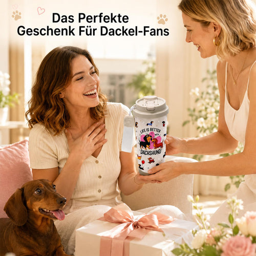 Velvahue Dackel-Thermobecher, 520 ml