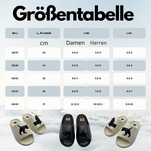 frechdachshund Dackel-Badelatschen, beige, Größe 36–37