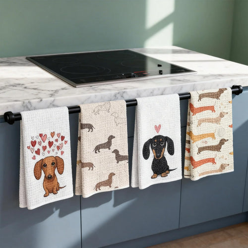 Dackel-Geschirrtücher – 4er-Set, 40 × 60 cm von RgitFzi