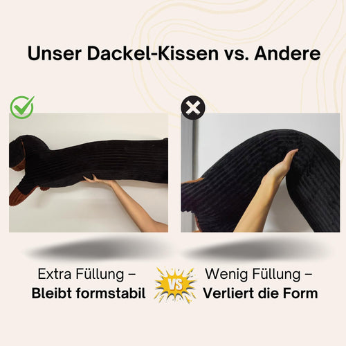 Walniverse XXL Dackel Kissen 1 Meter lang, als Geschenk oder Deko