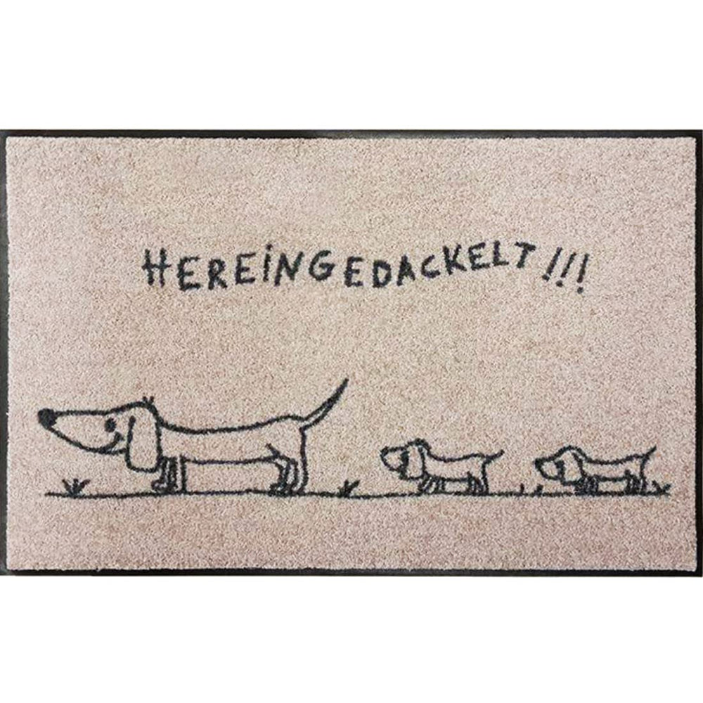 Salonloewe Fußmatte „Hereingedackelt Family“, 50 × 75 cm