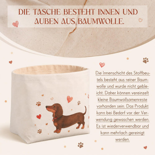Dackel-Geschenkkorb aus Baumwolle von Xuniea