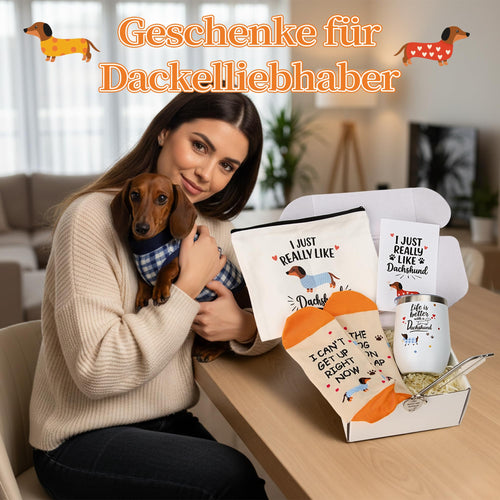 Festivora Dackel-Geschenkset mit Becher und Accessoires