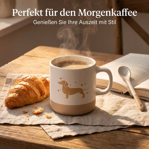 PIujsym Dackel-Tasse mit Gravur, 360 ml