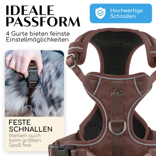 FREUDENTIER Clyde Hundegeschirr, Braun