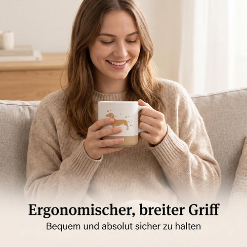 PIujsym Dackel-Tasse mit Gravur, 360 ml