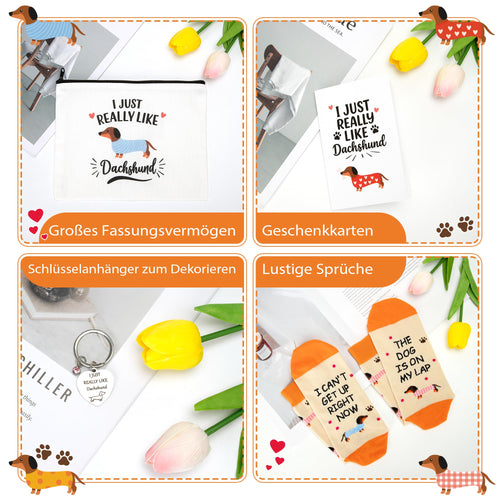 Festivora Dackel-Geschenkset mit Becher und Accessoires
