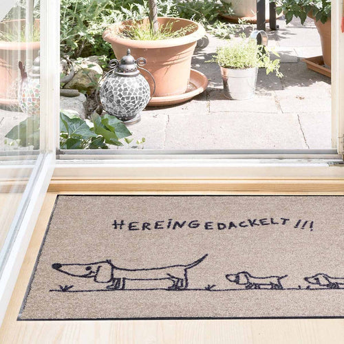 Salonloewe Fußmatte „Hereingedackelt Family“, 50 × 75 cm