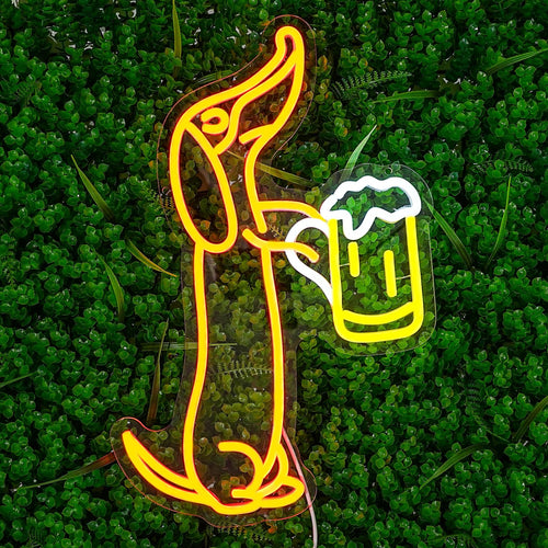 LMSIGNLY Dachshund Neon Schild für Wand Dekor Dackel LED Neon Licht Bar Neon Lichter Bier LED Neon Schilder für Haustier Shop Bar Pub Party Hund Liebhaber Dackel Geschenke Dachshund Christmas Decor