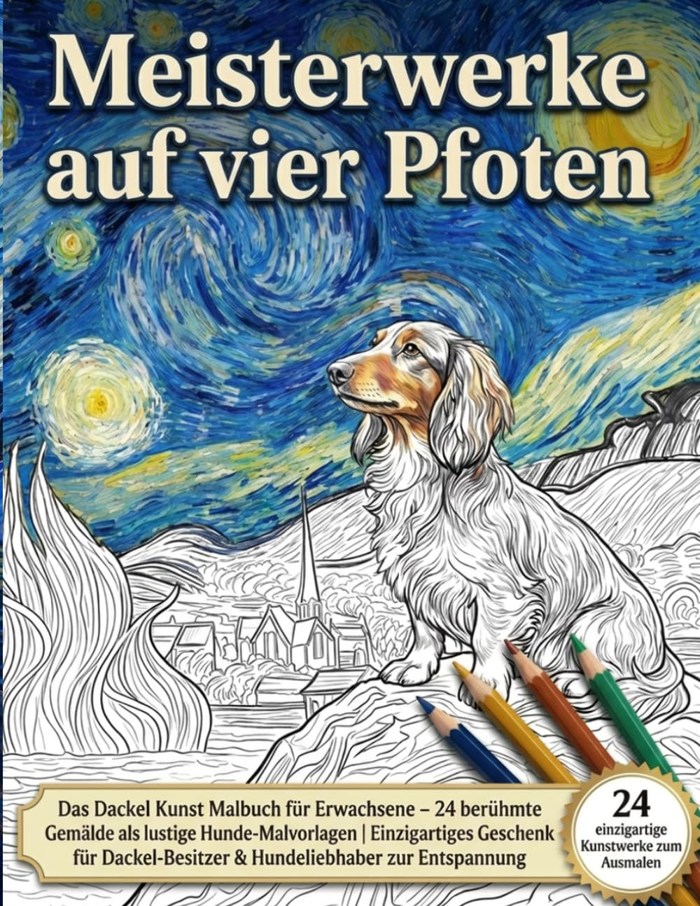 Meisterwerke auf vier Pfoten – Originalcover von Angela Kreienbring
